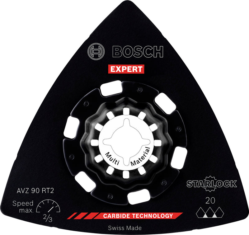 Lâminas de serra sabre, ferramenta multifunções Bosch Accessories (Placa de lixar EXPERT AVZ 90 RT2, 90 mm)