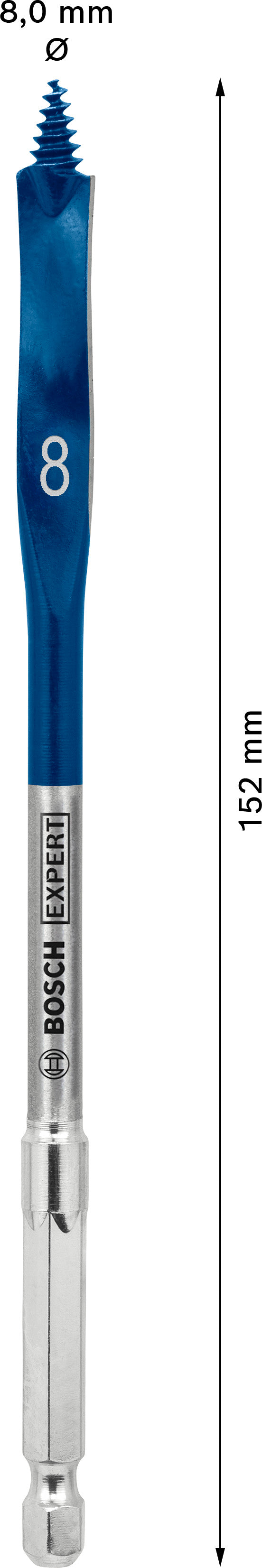 Accesorios Bosch Taladro (taladro plano EXPERT Self Cut Speed, 8 x 152 mm)