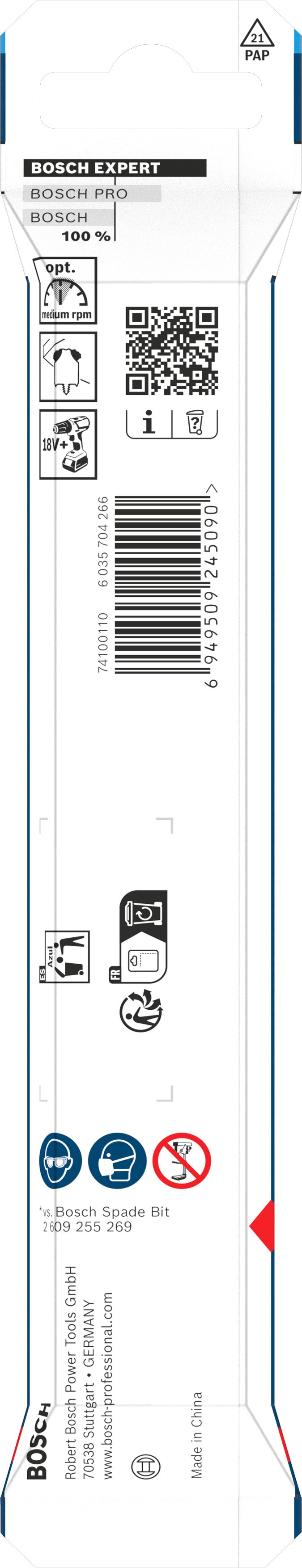 Accesorios Bosch Taladro (taladro plano EXPERT Self Cut Speed, 8 x 152 mm)