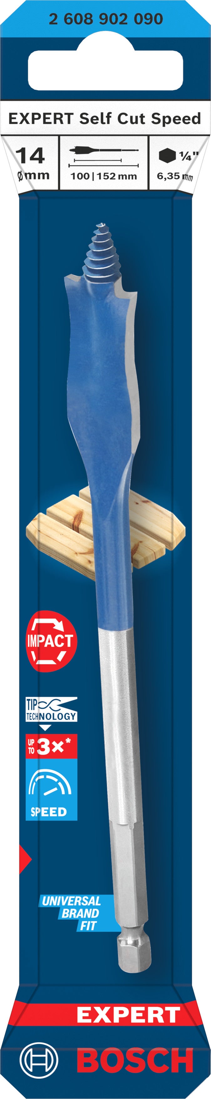Broca Bosch Accessories (Broca plana EXPERT Self Cut Speed, 14 x 152 mm)
