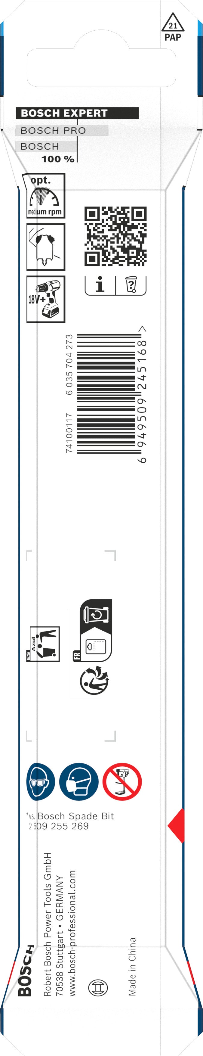 Accesorios Bosch Taladro (taladro plano EXPERT Self Cut Speed, 18 x 152 mm)