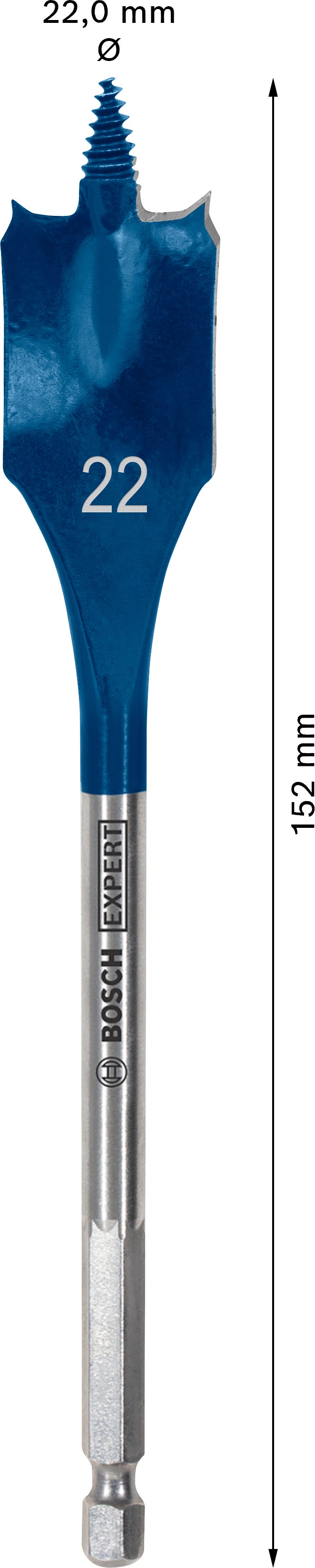 Bosch Accessories Drill (EXPERT Self Cut Speed Flat Drill, 22 x 152 mm)