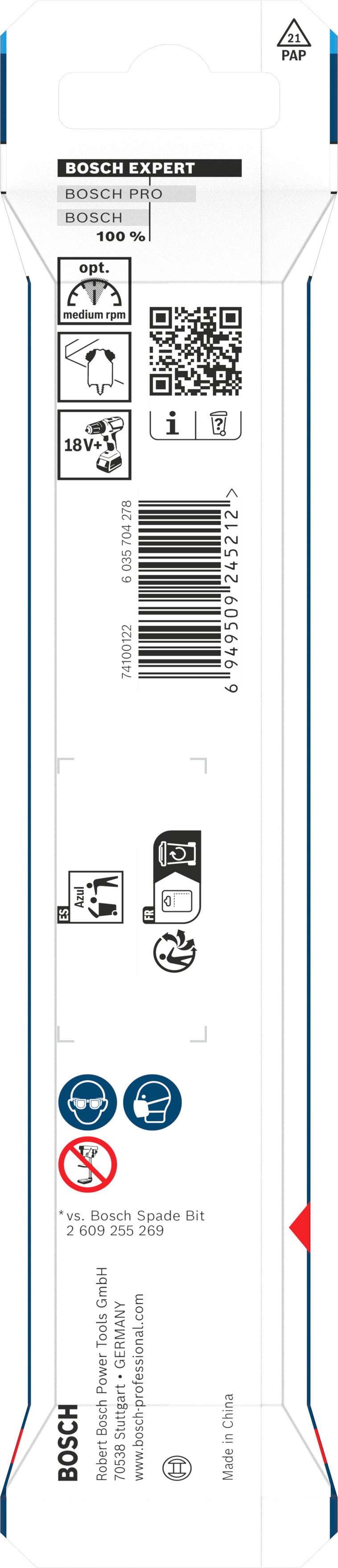 Accesorios Bosch Taladro (taladro plano EXPERT Self Cut Speed, 25 x 152 mm)
