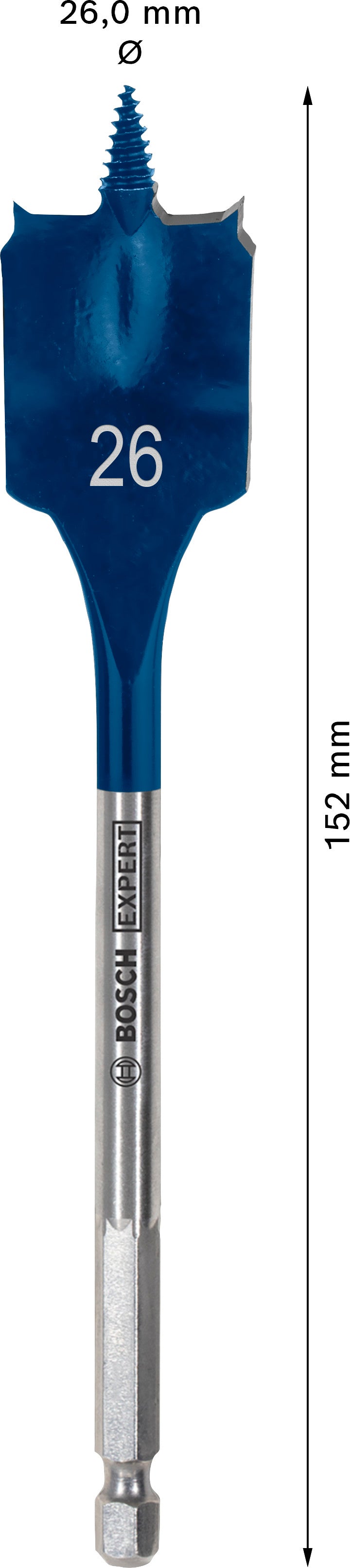 Bosch Accessories Drill (EXPERT Self Cut Speed Flat Drill, 26 x 152 mm)
