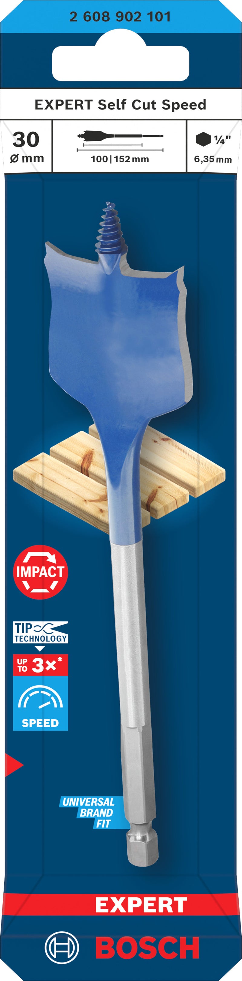 Broca Bosch Accessories (Broca plana EXPERT Self Cut Speed, 30 x 152 mm)