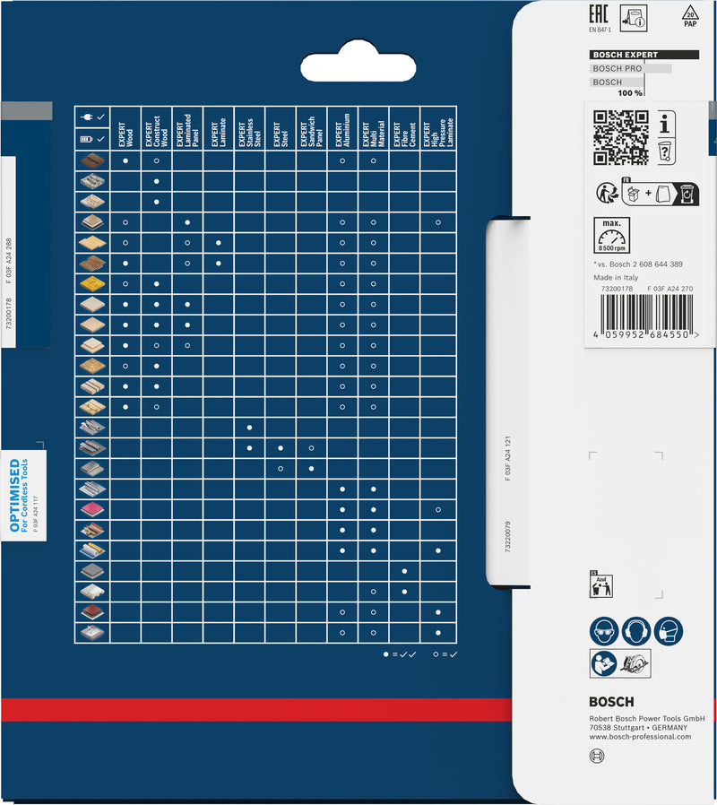 Discos para serras circulares. Bosch Accessories (Lâmina de serra sem fios circular EXPERT Laminated Panel cordless, 165 x 1,8/1,2 x 20 mm, T48)