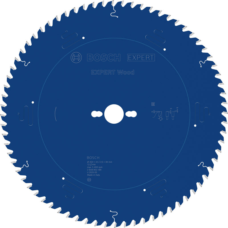 Discos para serras circulares. Bosch Accessories (Lâmina de serra circular EXPERT Wood, 350 x 3,5/2,5 x 30 mm, T72)