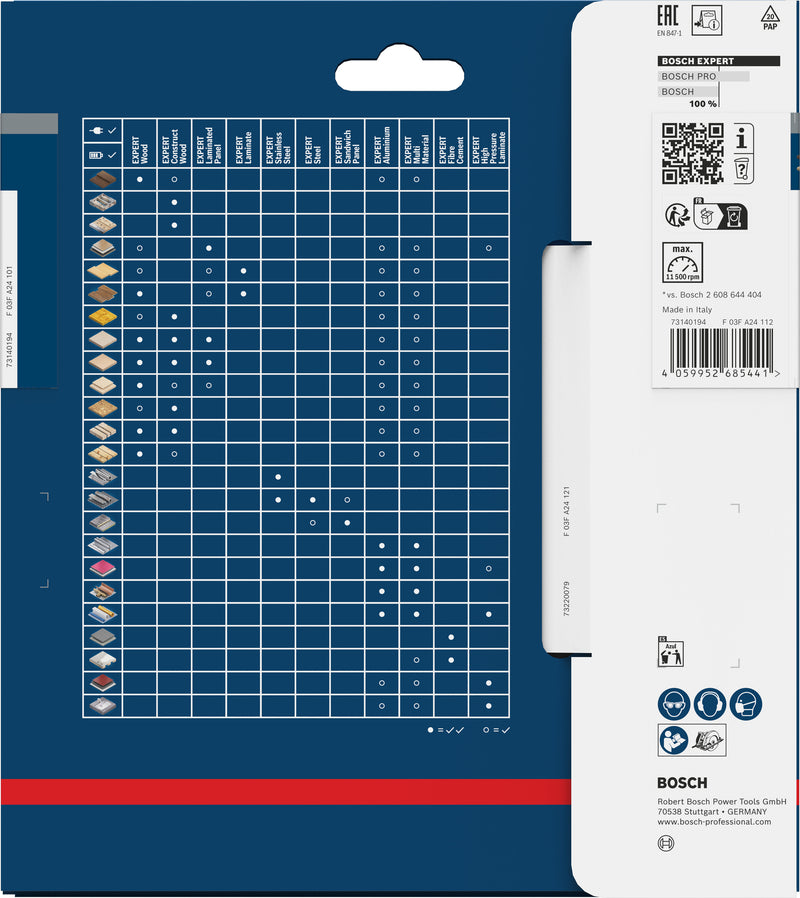 Circular saw blades. Bosch Accessories (EXPERT Wood circular saw blade, 165 x 1.8/1.3 x 20 mm, T20)