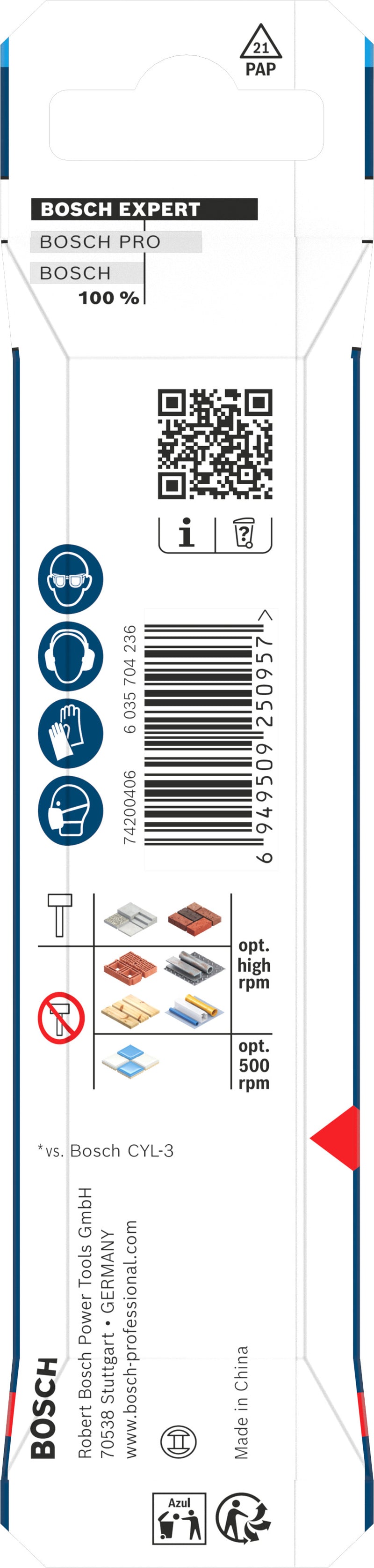 Broca Bosch Accessories (Broca EXPERT HEX-9 Multi Construction, 4 x 45 x 90 mm)