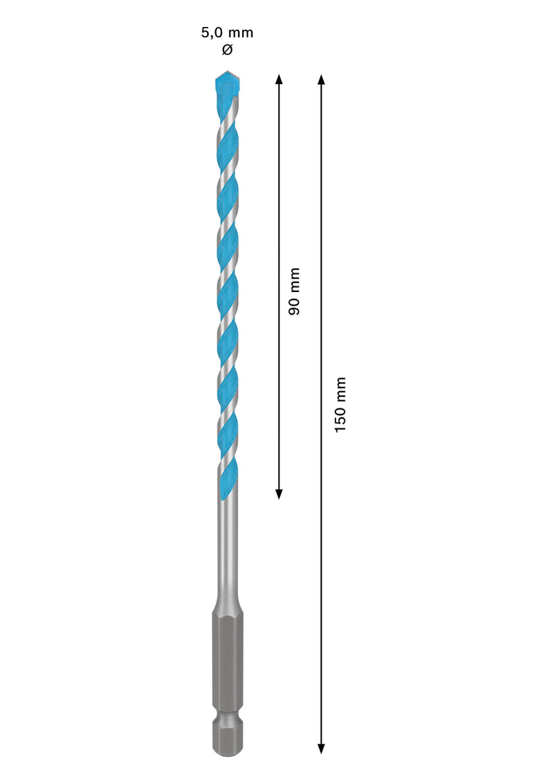 Broca Bosch Accessories (Broca EXPERT HEX-9 Multi Construction, 5 x 90 x 150 mm)