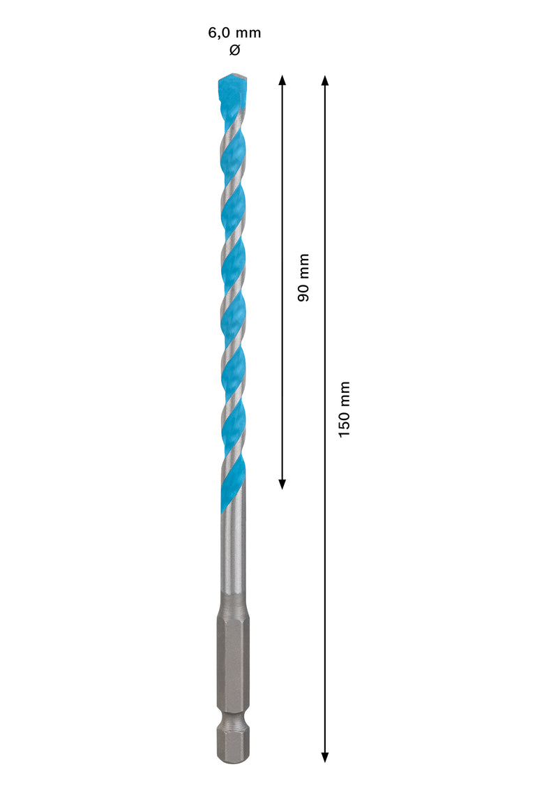 Broca Bosch Accessories (Broca EXPERT HEX-9 Multi Construction, 6 x 90 x 150 mm)