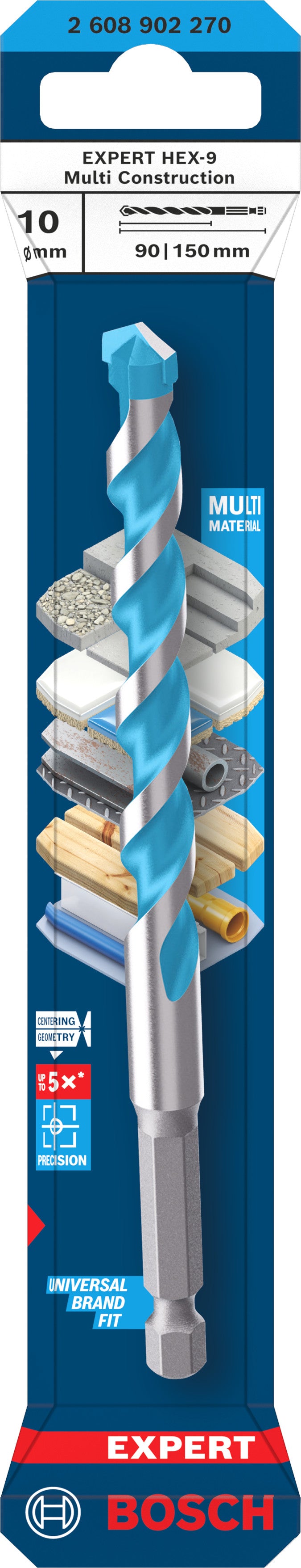 Accesorios Bosch Taladro (Taladro multiusos EXPERT HEX-9, 10 x 90 x 150 mm)