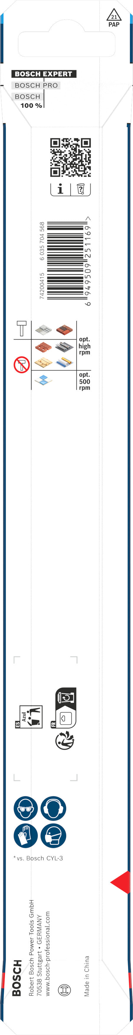 Broca Bosch Accessories (Broca EXPERT HEX-9 Multi Construction, 10 x 200 x 250 mm)