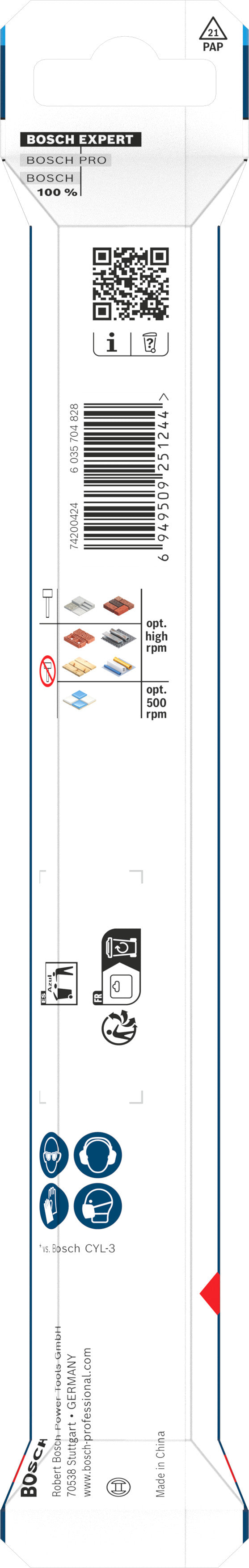 Accesorios Bosch Taladro (Taladro multiusos EXPERT HEX-9, 16 x 150 x 200 mm)