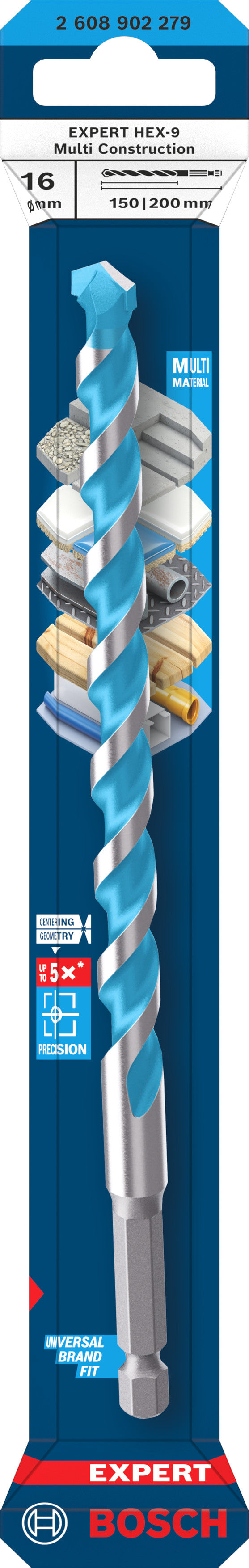 Accesorios Bosch Taladro (Taladro multiusos EXPERT HEX-9, 16 x 150 x 200 mm)
