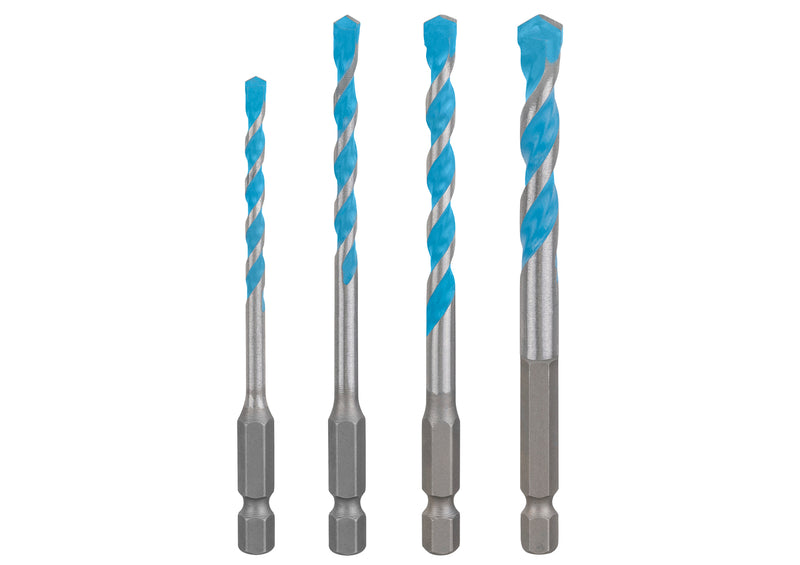 Drill bit, assorted Bosch Accessories (EXPERT HEX-9 Multi Construction drill bit set, 4 x 45 x 90; 5 x 50 x 100; 6 x 60 x 100; 6 x 60 x 100; 8 x 50 x 100 mm, 5 units)