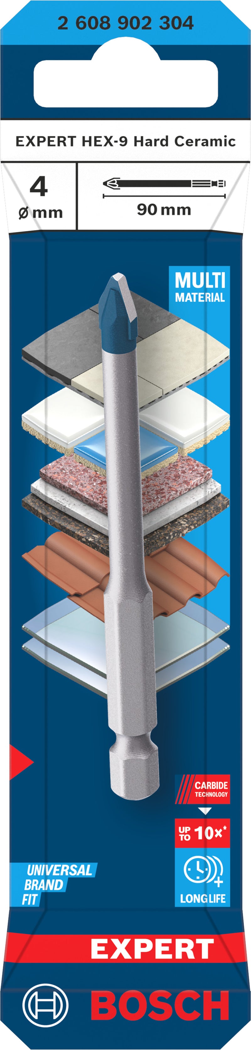 Broca Bosch Accessories (Broca EXPERT HEX-9 Hard Ceramic, 4 x 90 mm)