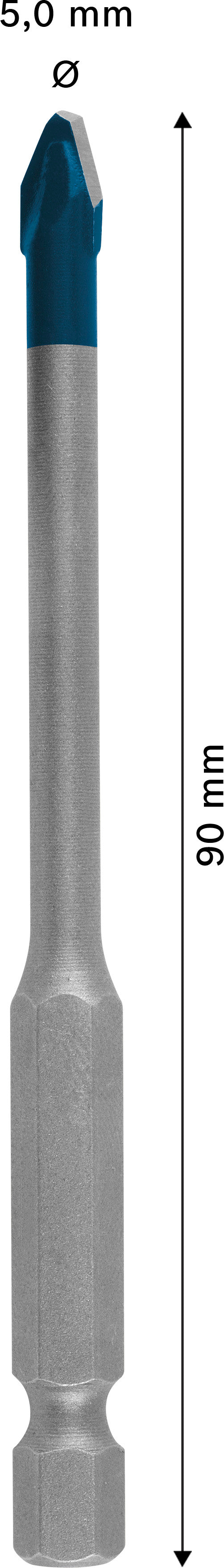 Bosch Accessories Drill (EXPERT HEX-9 Hard Ceramic Drill, 5 x 90 mm)
