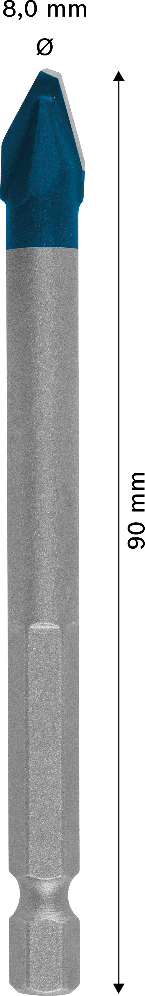 Accesorios Bosch Taladro (taladro de cerámica dura EXPERT HEX-9, 8 x 90 mm)