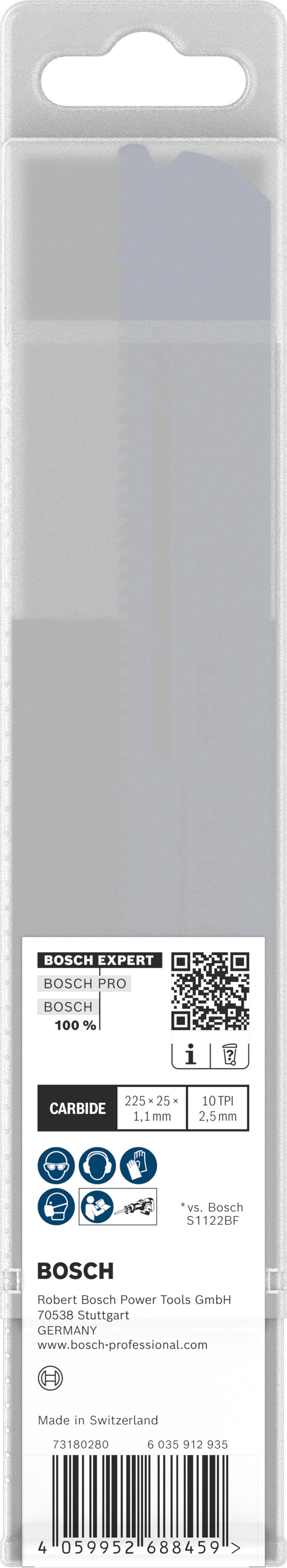 Hojas de sierra eléctrica, accesorios especiales de Bosch (Expert Medium-Thick Tough Metal Blade S1155HHC, 10 piezas)