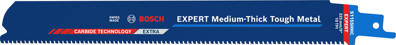 Hojas de sierra eléctrica, accesorios especiales de Bosch (Expert Medium-Thick Tough Metal Blade S1155HHC, 10 piezas)