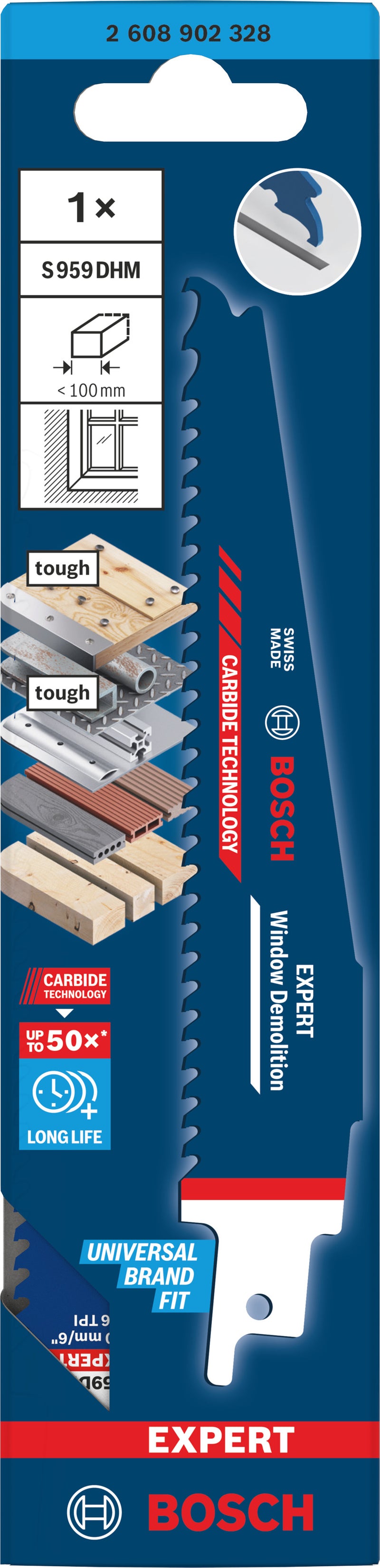 Lâminas de serrote elétrico, especial Bosch Accessories (Lâmina EXPERT Window Demolition S959DHM)