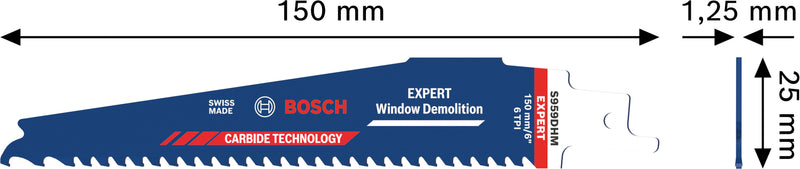 Electric saw blades, Bosch Accessories special (EXPERT Window Demolition S959DHM blade, 10 pieces)