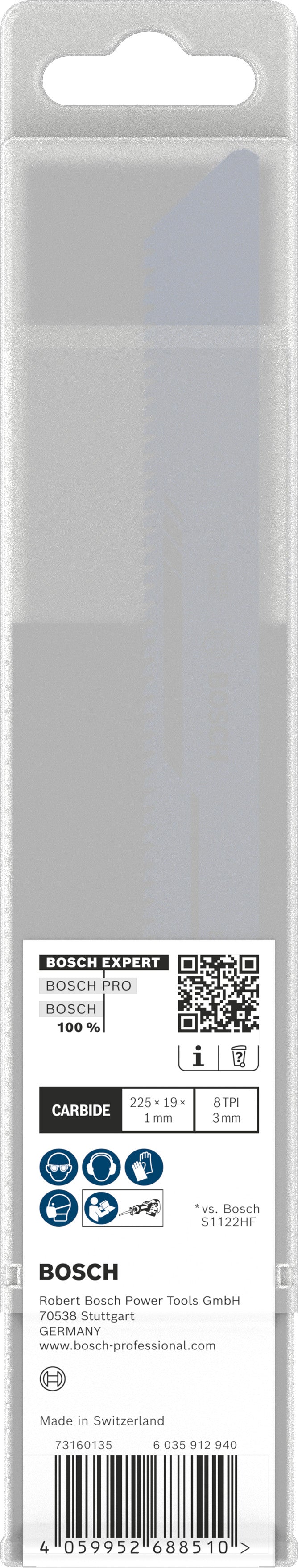 Lâminas de serrote elétrico, especial Bosch Accessories (Lâmina EXPERT Hard Nail Pallets S1123CHM, 10 peças)
