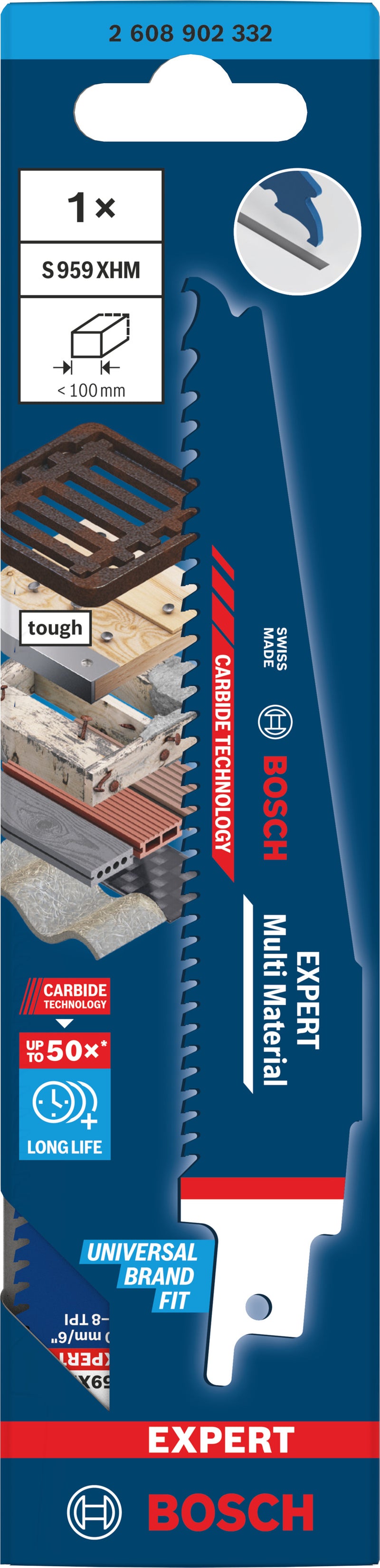Lâminas de serrote elétrico, especial Bosch Accessories (Lâmina EXPERT Multi Material S959XHM)