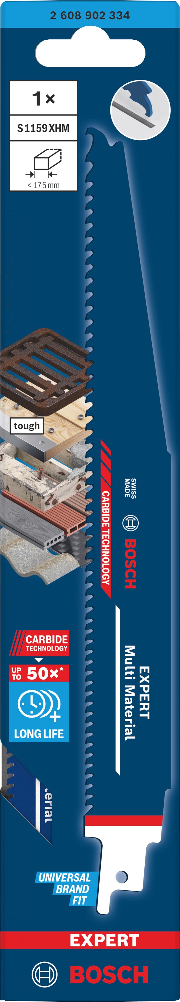 Lâminas de serrote elétrico, especial Bosch Accessories (Lâmina EXPERT Multi Material S1159XHM)