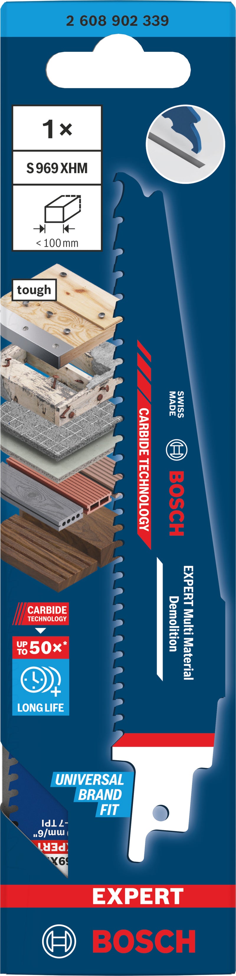 Lâminas de serrote elétrico, especial Bosch Accessories (Lâmina EXPERT Multi Material Demolition S969XHM)