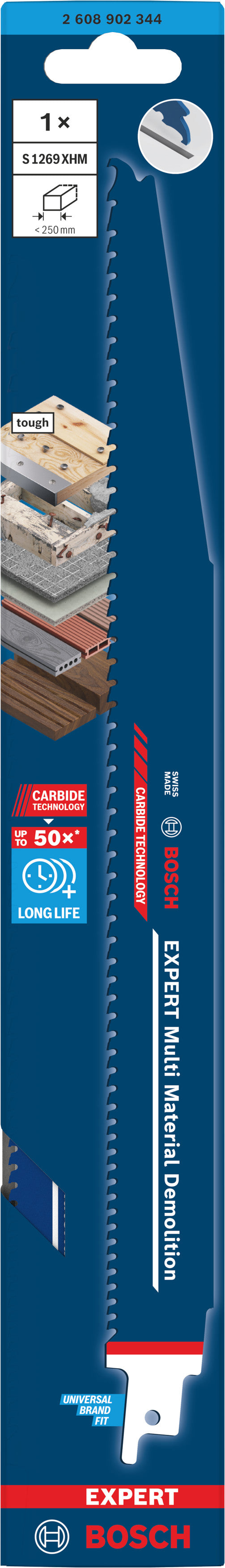Lâminas de serrote elétrico, especial Bosch Accessories (Lâmina EXPERT Multi Material Demolition S1269XHM)