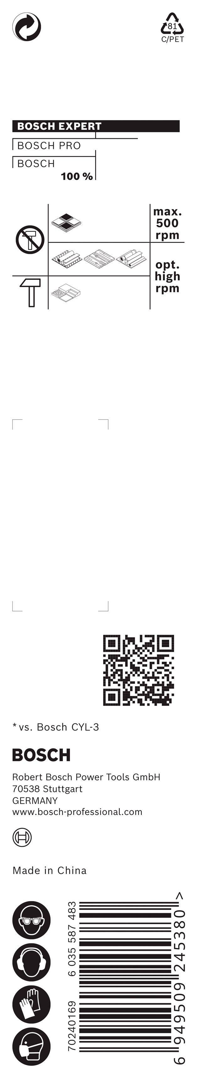 Bosch EXPERT HEX-9 Multi Construction Drill Bi