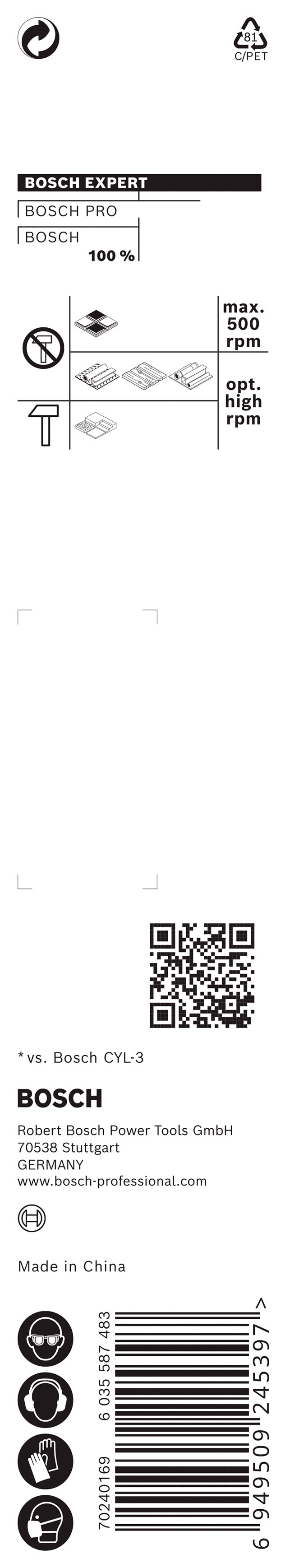 Bosch EXPERT HEX-9 Multi Construction Drill Bi