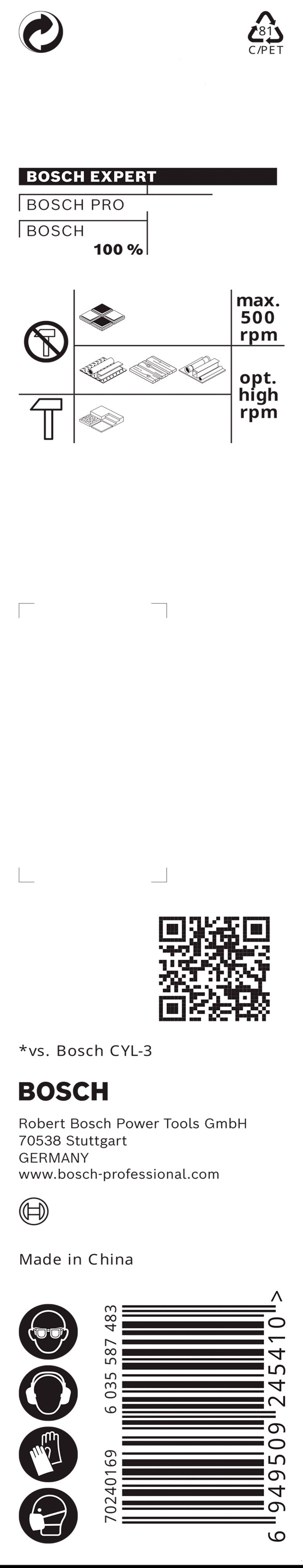 Bosch EXPERT HEX-9 Multi Construction Drill Bi