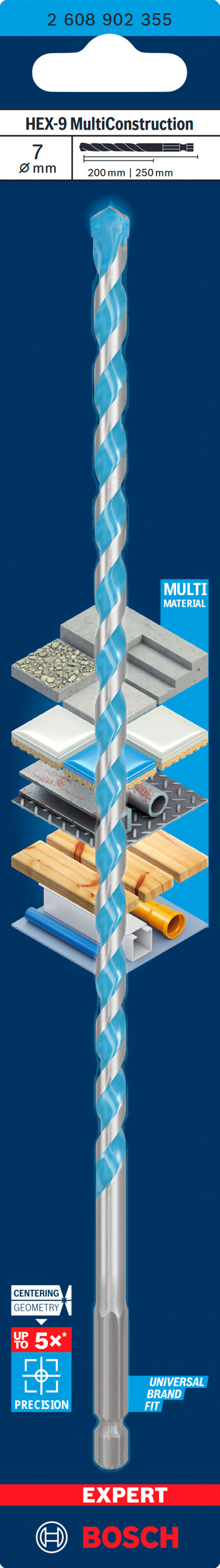 Bosch EXPERT HEX-9 Multi Construction Drill Bi