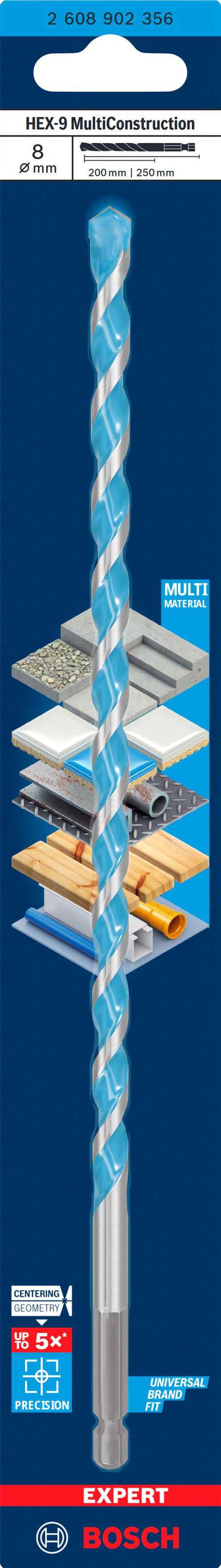 Taladro multiusos Bosch EXPERT HEX-9 Bi