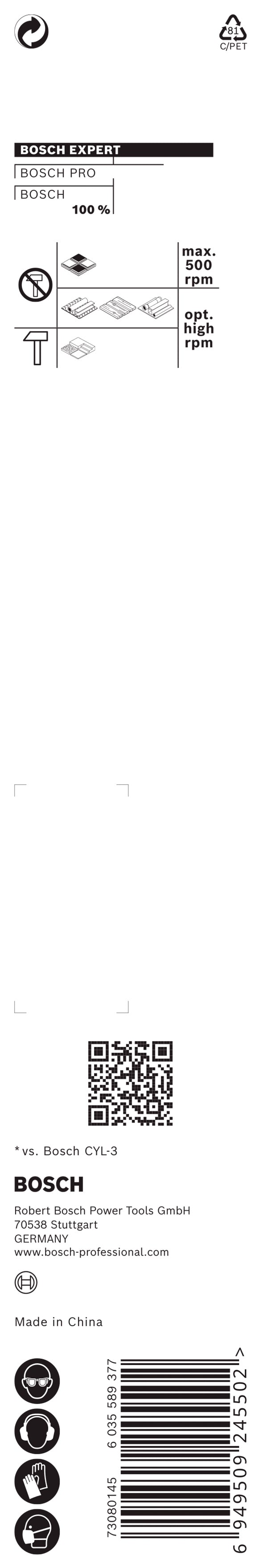 Bosch EXPERT HEX-9 Multi Construction Drill Bi