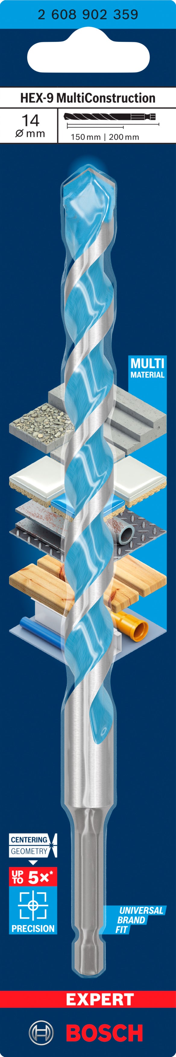 Bosch EXPERT HEX-9 Multi Construction Drill Bi