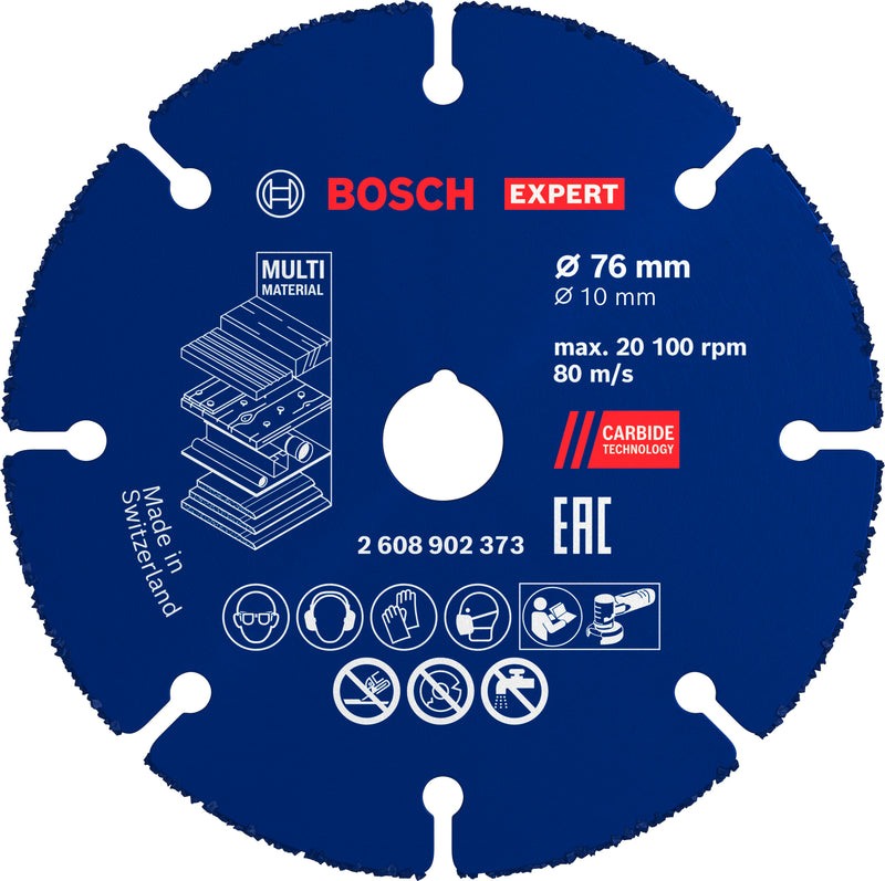Discos de rebarbar e de corte Bosch Accessories (Disco abrasivo de carboneto EXPERT Multi Material, 76 x 10 mm)