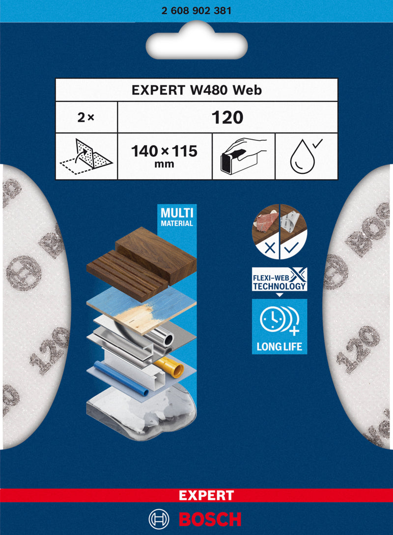 Bosch EXPERT W480 web, G120 2pcs