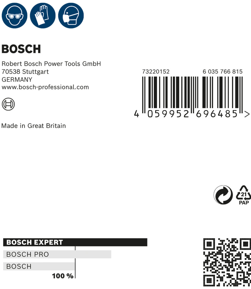 Bosch EXPERT W480 web, G320 2pcs