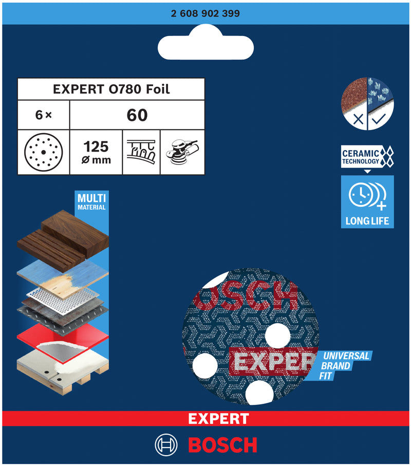 Bosch EXPERT O780, 125mm, 60,6