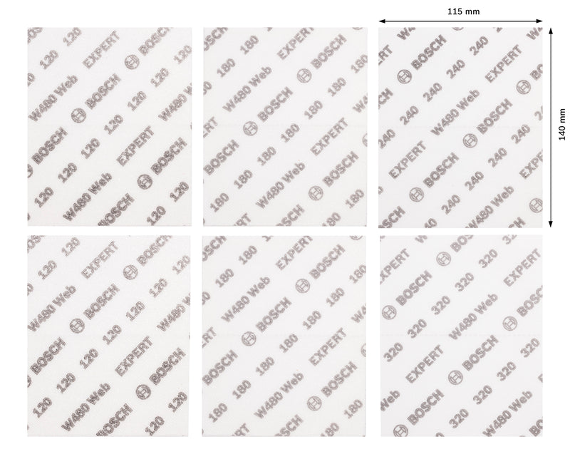 Bosch EXPERT W480 web, assorted 6pcs offline