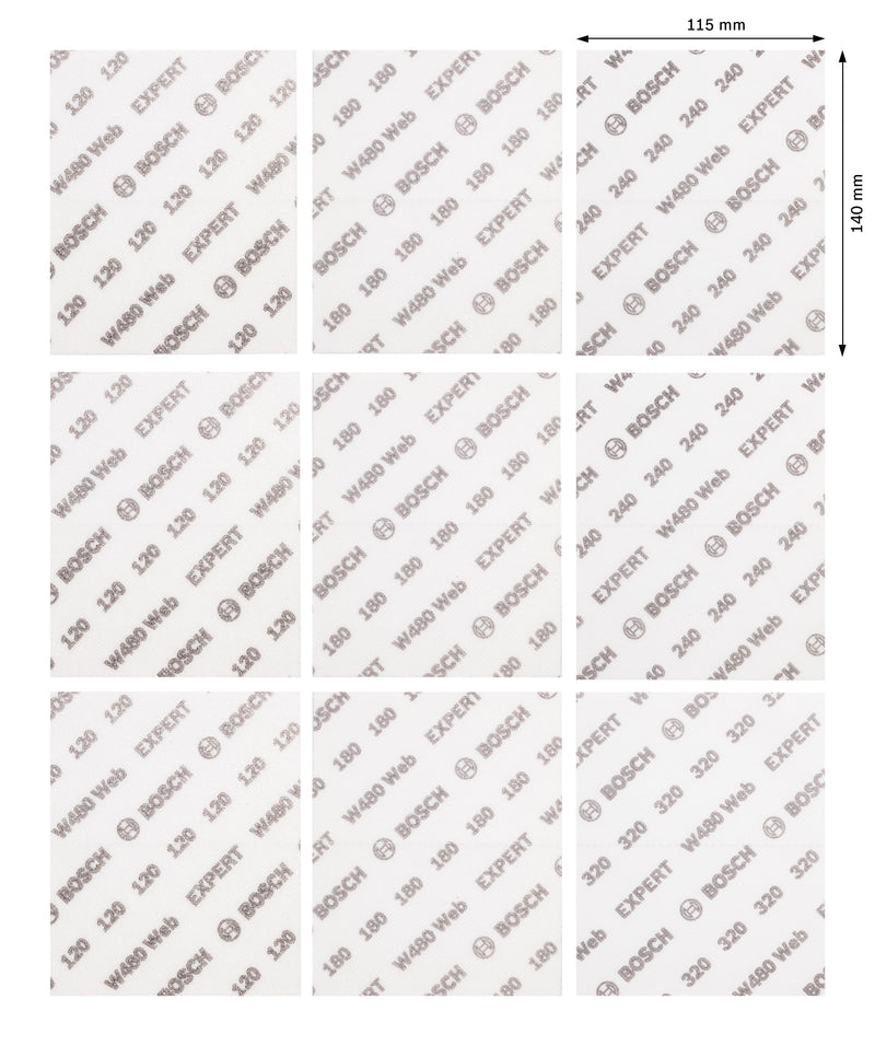 Bosch EXPERT W480 web, assorted 9pcs online