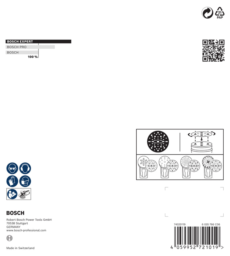 Bosch EXPERT O780,150mm,3x80/3x120/3x180,9