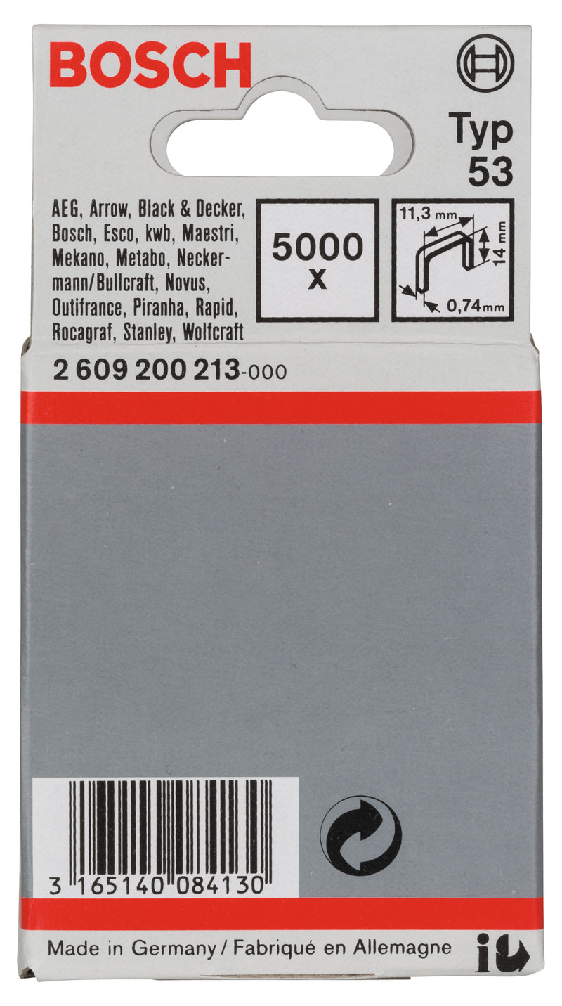 Grampo de arame fino Bosch, tipo 53