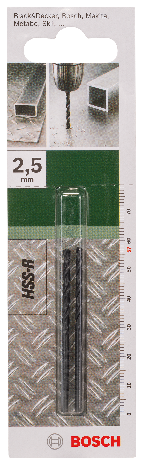 Broca para metal Bosch Hss-R 2,5 mm
