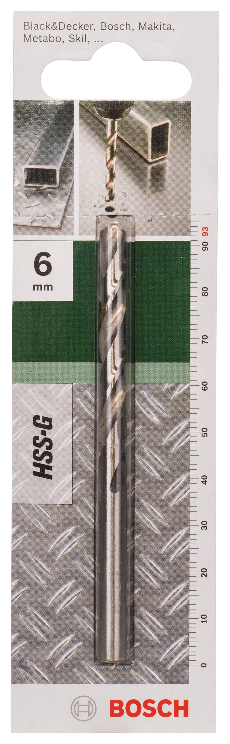 Bosch Drills for metal HSS-G, DIN 338D= 6.0 mm; L= 93 mm