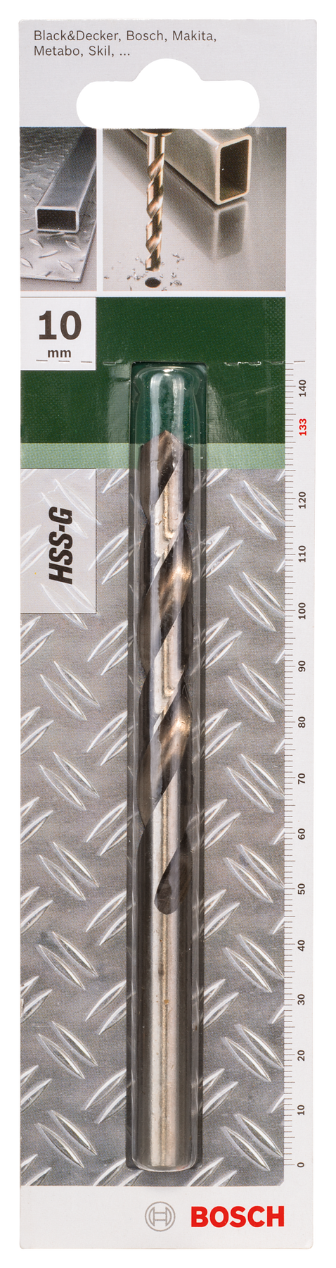 Brocas Bosch para metal HSS-G, DIN 338D= 10,0 mm; L= 133 mm